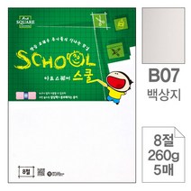 삼원)아트스퀘어스쿨(백상지8절260g5매-포10개입), 8절