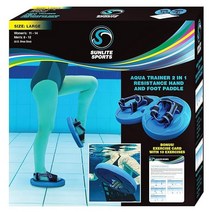 Sunlite Sports 아쿠아 트레이너 2in1 저항 손발 패들 수영장용 수상 에어로빅 세트 운동을 위한 성인 수중 운동 저충격 상반신 운동