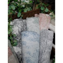 퓨어린넨 뜨왈 5종 - 백아이보리 바탕 린넨원단 옷만들기 소잉 원단판매, 레드