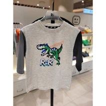 알로봇2 (MG)쿨 디노봇7부티13319-331-04 알로봇티셔츠 여름티 7부티