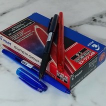 파이롯트 1.6mm 유성볼펜 Super Grip_G 캡형 1다스, 블랙 1다스, 본상품선택