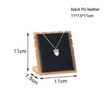 최신 대나무 보석 디스플레이 스탠드 목걸이 귀걸이 여러 이젤 쇼케이스 홀더 410956, S PU Black
