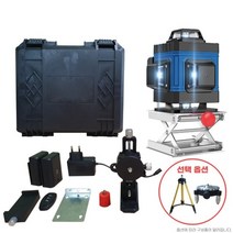 4D 그린 레이저 레벨기 수평기 수평계 8 12 16선 라인 삼각대 벽걸이 블루 3D 자동, 12선 블루(독일 오스람) 배터리2+베이스, 1개