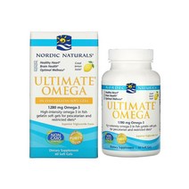 Nordic Naturals 노르딕 얼티메이트 오메가 레몬맛 640mg 얼티밋 오메가3 60소프트젤, 1개, 기본
