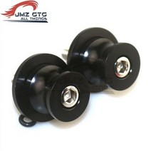 8MM 오토바이 CNC 알루미늄 스윙암 스풀 슬라이더 스탠드 나사 BMW S1000RR 2010-2017 S1000R 2014-2017 HP4 2012-2014, Black