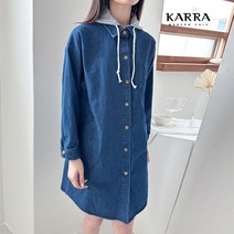 카라 KARRA 77까지 캐주얼후드데님원피스 KB3SOP031C