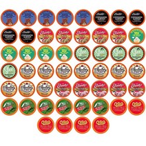 Two Rivers Coffee 가향 커피 포드 샘플러 2.0을 포함한 K 컵 브루어와 호환 1인용 버라이어티 팩 모음 52개, Autumn Variety, 52 Count (Pack of 1)