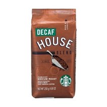 [스타벅스] 디카페인 하우스 블렌드 250g, 홀빈(분쇄안함), 6개