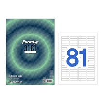폼텍 라벨81칸100매 LS-3181/분류표기용 53x10mm, 없음, 1개, 1개