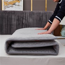 순면 인체에 무해한 친환경 소재 천연 토퍼 통기성 우수 꿀잠예약 편안한 요, 회색-150x200cm