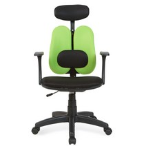 체어포커스 피플C형 요추헤더형 올메쉬 사무용의자, 그린