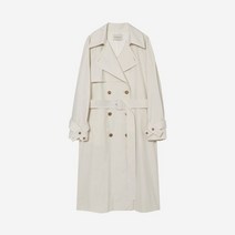 킨더살몬 우먼 아란 트렌치 코트 초크 FW23 Kindersalmon Women Aran 트렌치 코트 Chalk FW23