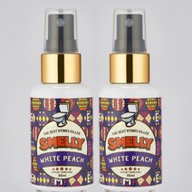 스멜리(SMELLY) 화장실용 탈취제 방향제 토일렛퍼퓸 화이트피치 55ml, 2병