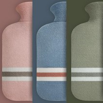 고밀도 PVC 2L 온수팩+니트커버 세트 핑크 냉열 듀얼, 스킨핑크