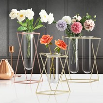 인테리어시약병 리브리움 꽃병 디퓨져병 투명화병 유리꽃화병 레고, 리브리움 프레임꽃병 골드 중