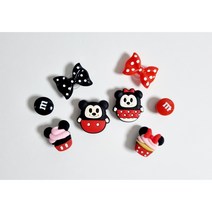 반달이네집 리본 미키 미니 파츠 세트 실내화 슬리퍼 악세사리