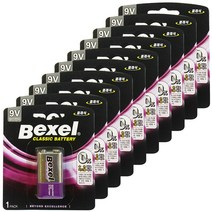 벡셀 망간 9V 카드 특수건전지, 10개, 1개입