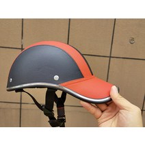 캡형 빈티지 킥보드 자전거 승마 헬멧 남녀공용 안전모 프리사이즈, I. 블랙앤레드 가죽