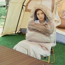 감성 동계침낭 고급형 고성능 백패킹, 1.4kg 카키