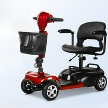 노인전동차 장애인 성인 전동 스쿠터 4륜 사륜 오토바이 접이식, 24V, 12Ah납산 약40마일 350W모터