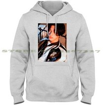 우영 Ateez [시작] 블랙 화이트 티셔츠 남성 무신론자 Kpop Comeback Athez Inception, 5XL, Hoodie-Gray
