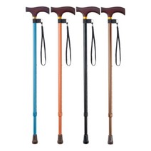 마키테크코리아 컬러 빅핸드 조절식 지팡이(OT-006) 노인용지팡이, 1개, 블랙