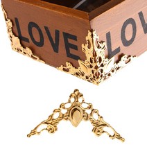 엔틱 코너 브라켓 가구 액자 상자 장식 철물 메탈 청동 꺽쇠 브래킷, 골드