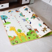 2023 XPE 아기 놀이 매트 완구 어린이 깔개 두꺼운 놀이 매트 개발 매트 아기 방 크롤링 패드 접이식 매트, [02] 180x150x0.5cm, [13] 주황색