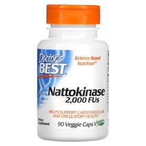 Doctors Best 다이제스티브 건강 관리 나토키나아제 Nattokinase 2000FU 90정 1팩