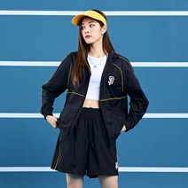 [국내 매장판] MLB 공용 베이직 썸머 파이핑 바람막이3AWJB0521-14BKS 300421