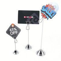 SOCEAN 쇼카드 클립 스탠드 미니 광고판 POP꽃이 라벨 홀더 디피 쇼클립 네임카드 홀더 판매대 이름표 전시대 제품 디피 랙 선반 가격표 와블러 워블러 댕글러 표찰 클립 네임택, 소