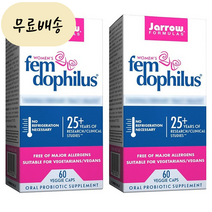 재로우 우먼스 펨도필러스 오럴 프로바이오틱 60캡슐, 2개, 60정
