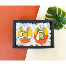 [수하련_전통비누]한복비누, 쇼핑백, 2구 비누 세트(묶음포장), 보자기포장(2구만가능)