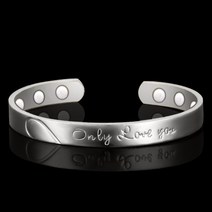 100% 구리 only Love You 팔찌 6 자석 건강 균형 마그네틱 팔찌 Bangles for Mens/ Women