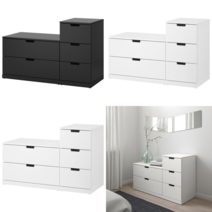 이케아 서랍장 NORDLI 노르들리 5칸서랍장 화이트 120x76 cm