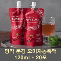 문경오미자밸리 문경 오미자농축액 오미자 즙 액기스 원액 진액 주스 음료 열매 아로니아 파우치 선물, 1개, 120ml