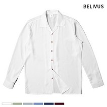 빌리버스 남자 긴팔 셔츠 BMS062 남성 무지 오픈 카라 일반핏 남방