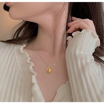 수앤드샵 무니켈 까메오 원형 투톤목걸이