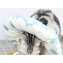 폭스) 목둘레 조절버클 구름솜 펫 넥카라 피부관리 수술부위보호 수술후, 1개, S