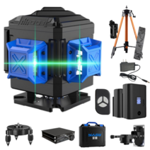 그린 레이저 레벨기 수평기 양방향 공구 전자 미니 라인 타일 먹줄 디지털 수직, 12라인 라이트 그린 배터리2+베이스+삼각대