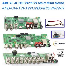 cctv녹화기 레코더 h.265 5m-n 8ch 16ch 1080p ip dvr 보드 xmeye nvr 4 채널 5 in 1 ahd tvi cvi 하이브리드 dvr 레코더 보드, 없음, 8채널