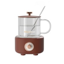 홍삼만들기 경옥고만들기 약탕기 600ml 전기 주전자 휴대용 스튜 컵 건강 보존 냄비 삶은 물 차 난방 사무, 04 C brown 400ML_01 EU