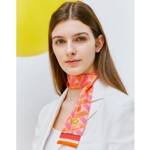 [JILL STUART] 질스튜어트뉴욕 [질스튜어트xSmiley®] 핑크 로젤라 칠링 쁘띠 스카프 JASC2F311P2 144897