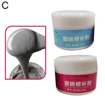 견고한 2PCS 타일 수리 붙여 넣기 키트 욕실 욕조 샤워 도구 세트 벽 유리 섬유 도자기 세라믹 수정 균열, 03 Light gray