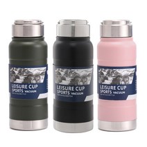 휴대용 이중 진공 스텐 텀블러 500ml 차거름망 사계절 등산 보온병 보냉병, 이중진공스텐텀블러500ml(그린)