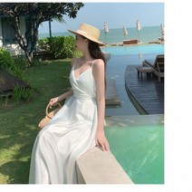 등파임 롱 원피스 쉬폰 여름 원피스 바캉스 휴양지룩 호캉스 원피스