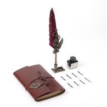 5종 이카루스 깃털 만년필 노트세트 블랙 병잉크 딥펜, 상세 참조, 상세 참조