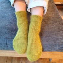 리본인야훼 앙고라 70% 발이편한 무압박 따뜻한 겨울 니트양말 12컬러