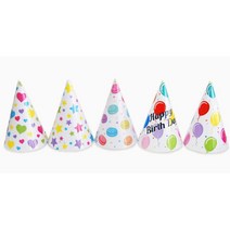 초등학생용 생일파티 소형 꼬깔모자 6개입 파티햇 생일모자 고깔모자, 1개, 스타