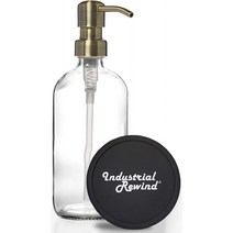 Amazon｜(Brass) - Clear Glass Soap Dispenser with Brass Metal Pump - Clear 470ml Glass Jar Lotion, 단일옵션